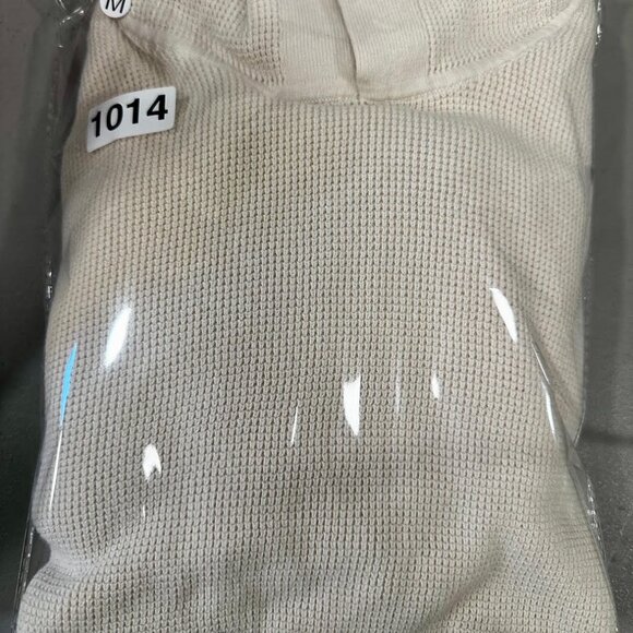 Banana Republic Women’s M Waffle Knit Cream Hoodie  Minimalist Cozy Y2K - Picture 9 of 9